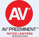 AV Preeminent® Peer Review Rating From Martindale-Hubbell